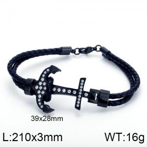 Leather Bracelet - KB117802-KFC