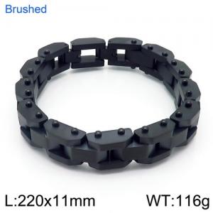 Stainless Steel Black-plating Bracelet - KB118365-KFC
