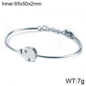 Stainless Steel Stone Bangle - KB119126-KHY