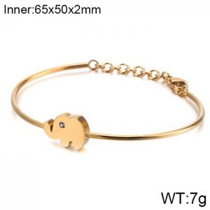 Stainless Steel Stone Bangle - KB119127-KHY