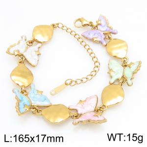 Stainless Steel Gold-plating Bracelet - KB119439-SP