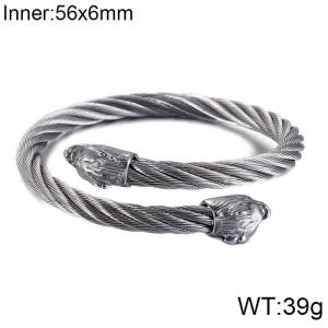 Stainless Steel Wire Bangle - KB121338-KFC
