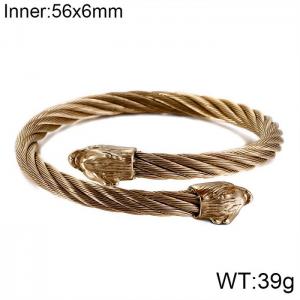 Stainless Steel Wire Bangle - KB121339-KFC