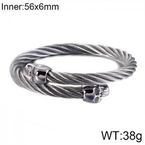 Stainless Steel Wire Bangle - KB121342-KFC