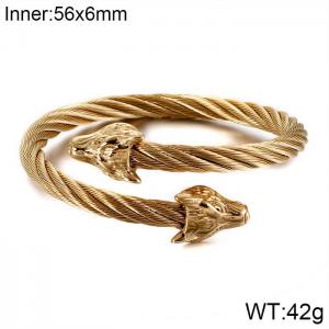 Stainless Steel Wire Bangle - KB121349-KFC