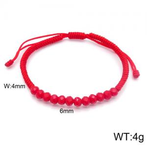 Simple and drawable women's red rope bracelet lucky rope - KB122577-Z