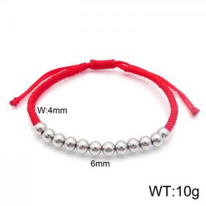 Simple and drawable women's red rope bracelet lucky rope - KB122584-Z