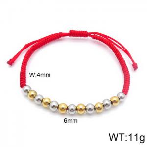 Simple and drawable women's red rope bracelet lucky rope - KB122585-Z