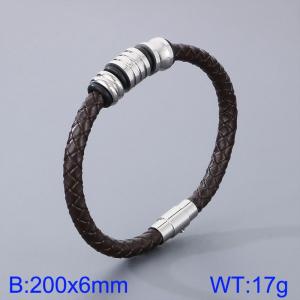 Leather Bracelet - KB125304-TXH