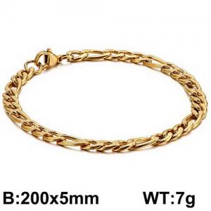 Stainless Steel Gold-plating Bracelet - KB126635-Z