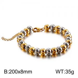 Stainless Steel Gold-plating Bracelet - KB129462-Z