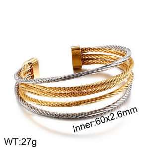 Stainless Steel Wire Bangle - KB129470-Z