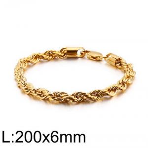 Stainless Steel Gold-plating Bracelet - KB129863-Z