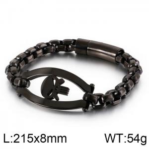 Stainless Steel Black-plating Bracelet - KB130551-KFC