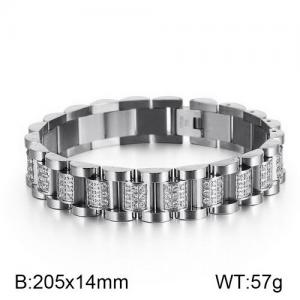 Stainless Steel Stone Bracelet - KB133773-KFC