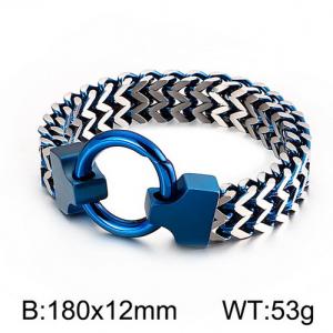 Stainless Steel Blue-plating Bracelet - KB134773-KFC