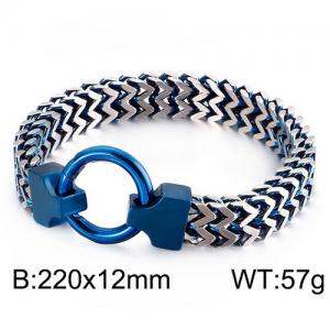Stainless Steel Blue-plating Bracelet - KB134784-KFC