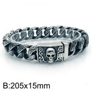 Stainless Skull Bracelet - KB135873-BD