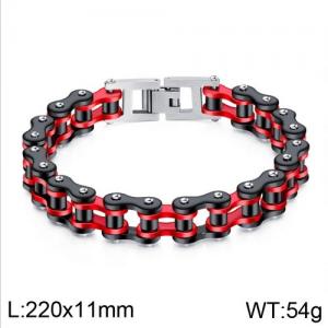 Stainless Steel Bicycle Bracelet - KB136384-WGTY