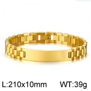 Stainless Steel Gold-plating Bracelet - KB136745-WGSF