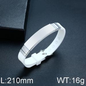 Stainless Steel Rubber Bracelet - KB136795-WGSF