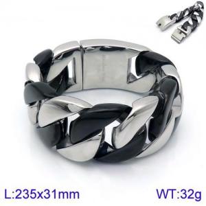 Stainless Steel Black-plating Bracelet - KB137058-BD
