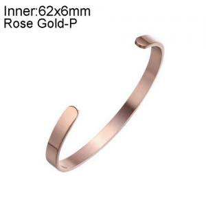 Stainless Steel Rose Gold-plating Bangle - KB137262-WGLA