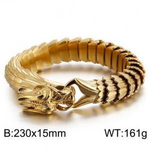 Stainless Steel Gold-plating Bracelet - KB137569-KJX