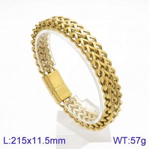 Stainless Steel Gold-plating Bracelet - KB138301-KFC