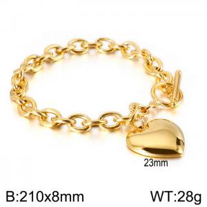 Stainless Steel Gold-plating Bracelet - KB138651-Z