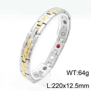 Stainless Steel Gold-plating Bracelet - KB139461-YY