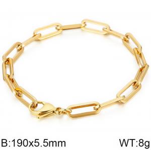 Stainless Steel Gold-plating Bracelet - KB139504-Z