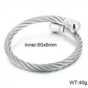 Stainless Steel Wire Bangle - KB140096-TLA