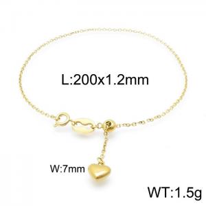 Stainless Steel Gold-plating Bracelet - KB142747-K