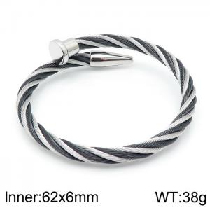 Stainless Steel Wire Bangle - KB143590-K