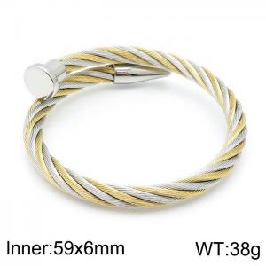 Stainless Steel Wire Bangle - KB143591-K