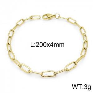 Stainless Steel Gold-plating Bracelet - KB144256-Z