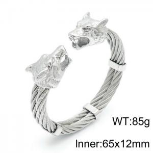 Stainless Steel Wire Bangle - KB144757-KFC