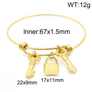 Stainless Steel Gold-plating Bangle - KB144902-Z