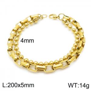 Stainless Steel Gold-plating Bracelet - KB144918-Z