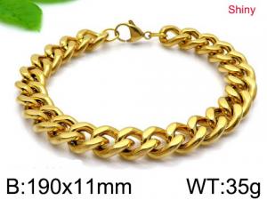Stainless Steel Gold-plating Bracelet - KB145823-Z