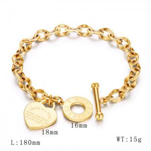 Stainless Steel Gold-plating Bracelet - KB146306-K