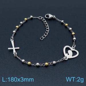 Stainless Rosary Bracelet - KB146465-HDJ