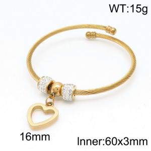 Stainless Steel Wire Bangle - KB146697-YA