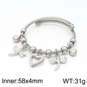 Stainless Steel Wire Bangle - KB146703-YA