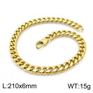 Stainless Steel Gold-plating Bracelet - KB147267-KFC
