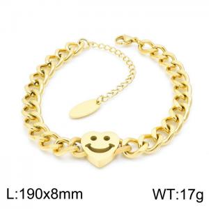 Stainless Steel Gold-plating Bracelet - KB147495-KLX