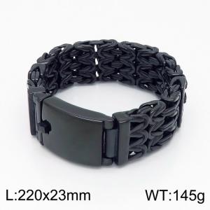 Stainless Steel Black-plating Bracelet - KB148590-KJX
