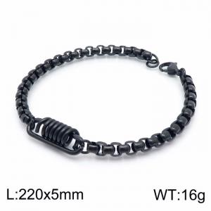 Stainless Steel Black-plating Bracelet - KB149084-KLHQ