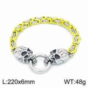 Stainless Skull Bracelet - KB149179-Z